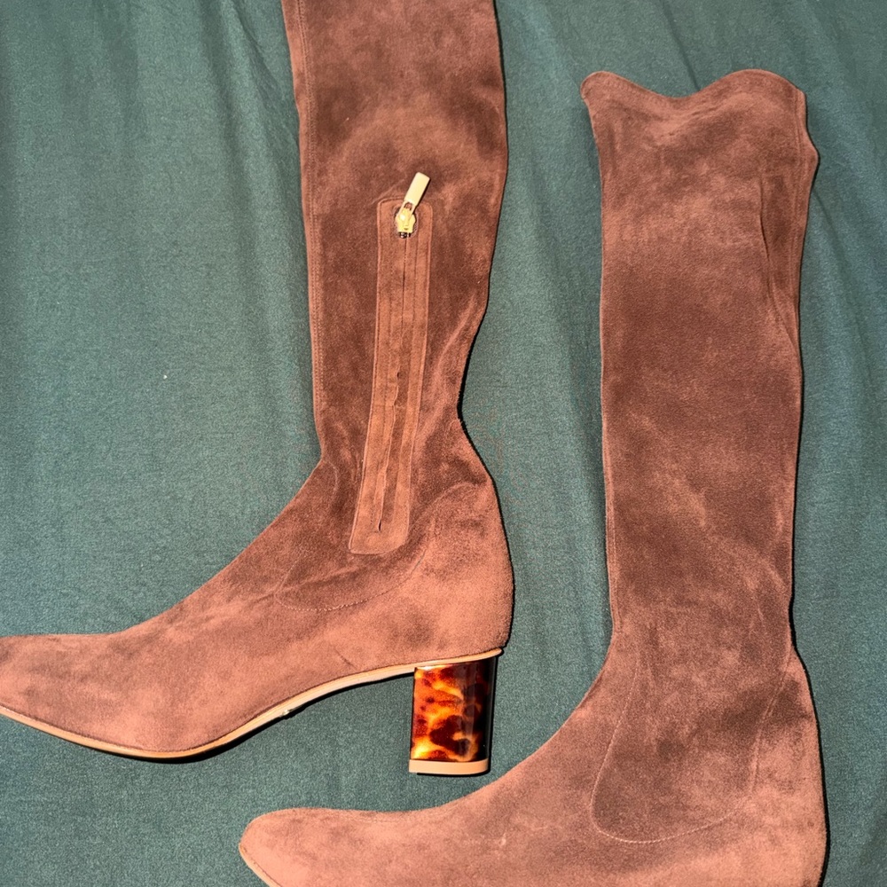 Sarah Flint Brown Suede Knee-High Boots